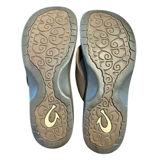 Olukai Women’s brown flip flops, Obama, cushioned insole, Size 11 - Picture 4 of 5